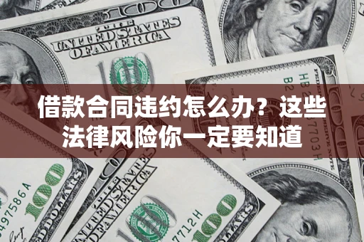 武汉借款合同违约怎么办？这些法律风险你一定要知道