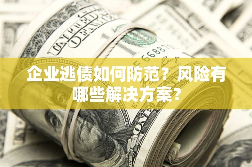武汉企业逃债如何防范？风险有哪些解决方案？
