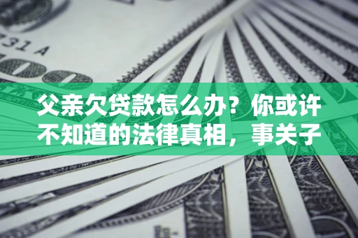 武汉父亲欠贷款怎么办？你或许不知道的法律真相，事关子女未来