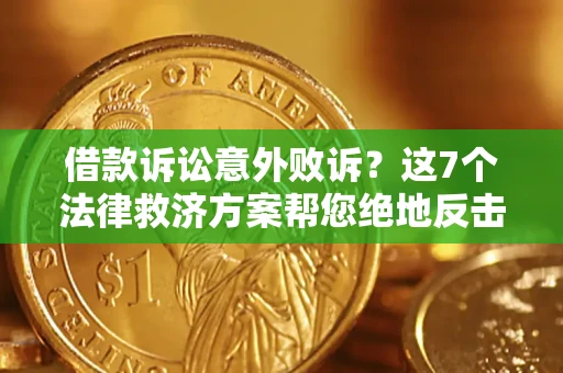 武汉借款诉讼意外败诉？这7个法律救济方案帮您绝地反击！