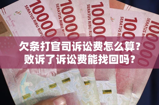武汉欠条打官司诉讼费怎么算？败诉了诉讼费能找回吗？