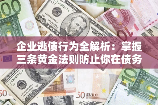 武汉企业逃债行为全解析：掌握三条黄金法则防止你在债务乱局中“踩雷”